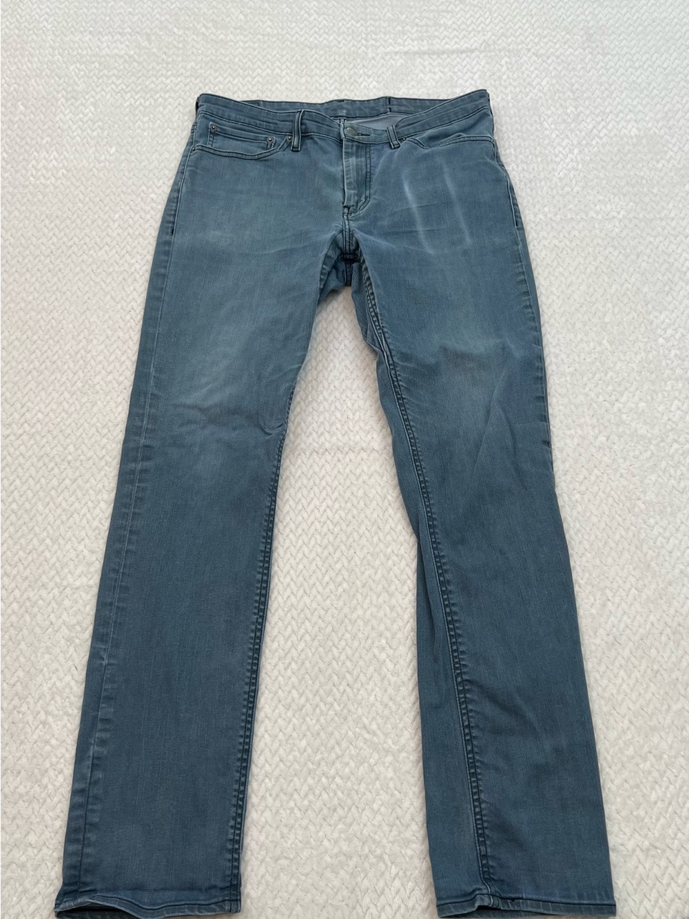 Levi's 511 Jeans Men 36x34 Blue Cotton Denim Straight Leg Faded Workwear Stretch